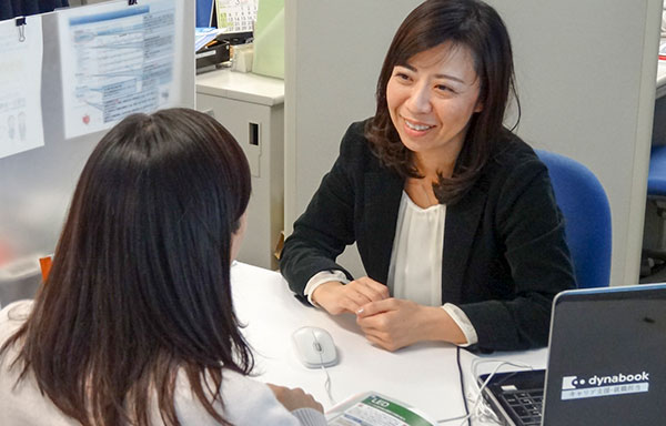 専門のスタッフとの面談