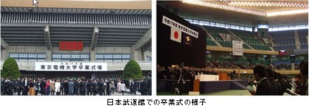 日本武道館での卒業式の様子