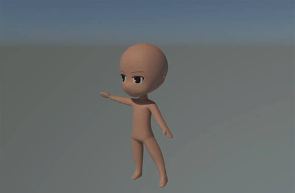3Dアプリで作成したキャラクターアニメーション。