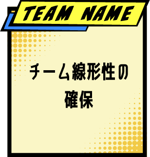 TEAM NAME チーム線形性の確保
